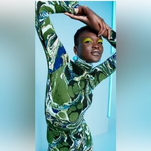 Rachel Comey x Target Women’s Marble Print Turtleneck Shirt & Skirt XL